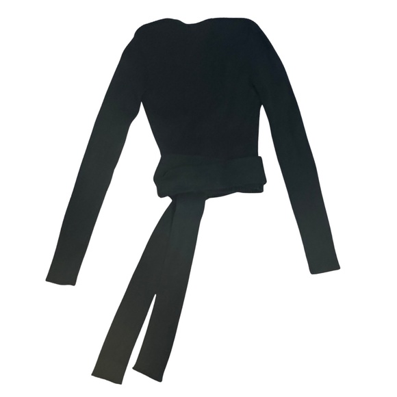 ZARA PREMIUM STRETCH WRAP KNIT SWEATER - Picture 2 of 3